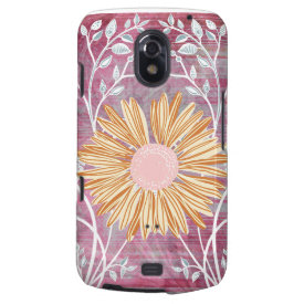 Beautiful Daisy Flower Distressed Floral Chic Samsung Galaxy Nexus Case