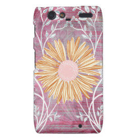 Beautiful Daisy Flower Distressed Floral Chic Droid RAZR Cover