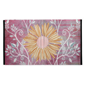 Beautiful Daisy Flower Distressed Floral Chic iPad Folio Cases