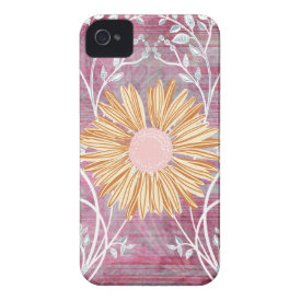 Beautiful Daisy Flower Distressed Floral Chic iPhone 4 Cases
