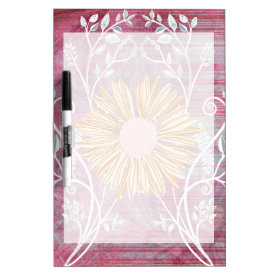 Beautiful Daisy Flower Distressed Floral Chic Dry-Erase Boards