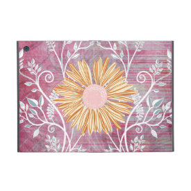 Beautiful Daisy Flower Distressed Floral Chic Covers For iPad Mini