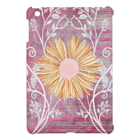 Beautiful Daisy Flower Distressed Floral Chic iPad Mini Cover