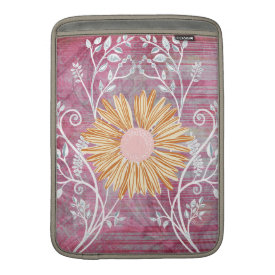 Beautiful Daisy Flower Distressed Floral Chic Sleeves For MacBook Air