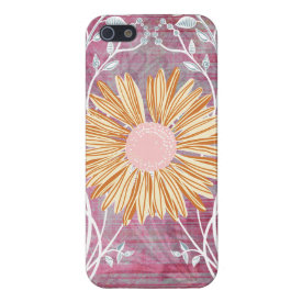Beautiful Daisy Flower Distressed Floral Chic iPhone 5 Cover