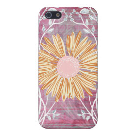 Beautiful Daisy Flower Distressed Floral Chic Covers For iPhone 5