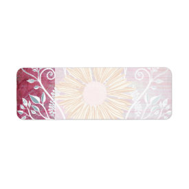 Beautiful Daisy Flower Distressed Floral Chic Return Address Labels