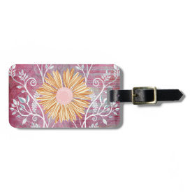 Beautiful Daisy Flower Distressed Floral Chic Tag For Luggage