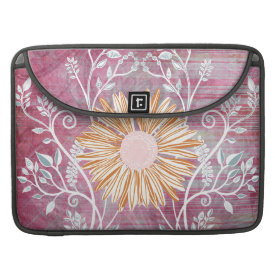 Beautiful Daisy Flower Distressed Floral Chic Sleeve For MacBooks
