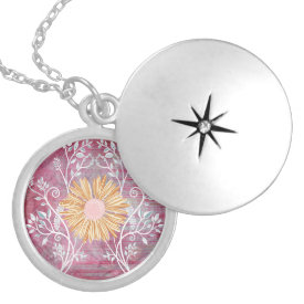 Beautiful Daisy Flower Distressed Floral Chic Lockets