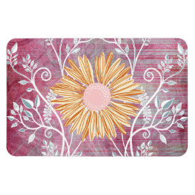 Beautiful Daisy Flower Distressed Floral Chic Flexible Magnets
