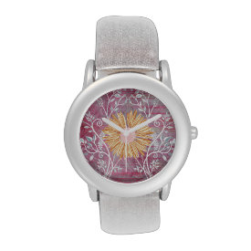 Beautiful Daisy Flower Distressed Floral Chic Wristwatches