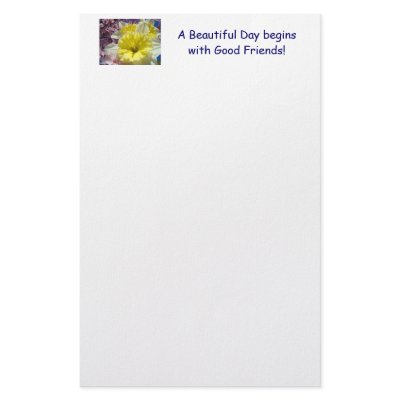 Beautiful Days with Good Friends! stationery by Basleeartprintgifts