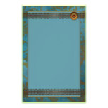 Beautiful Decorative Blue Lace Design Personalized Stationery