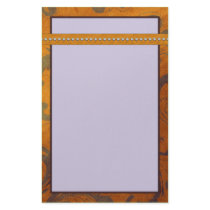 Beautiful Decorative Orange And Lavender Design stationery by BedazzledByZazzle Beautiful Decorative Orange And Lavender Design stationery