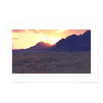 Beautiful Desert Sunset Mountainscape Fantasy Art Posters by tillasmax
