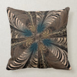 Beautiful Digital Decorative Peacock Feather Throw Pillow