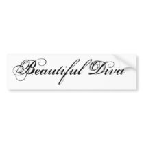 Beautiful Diva Bumper Sticker bumper stickers by beautifuldiva Beautiful Diva Bumper Sticker bumper stickers