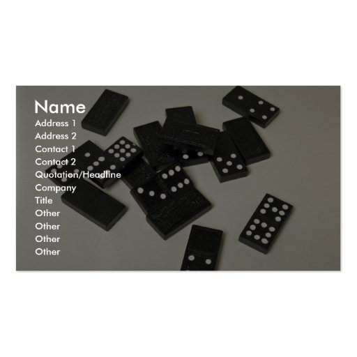 Beautiful Dominoes Business Card (front side)