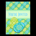 Beautiful Easter Egg Party Invitation-Customizable invitations