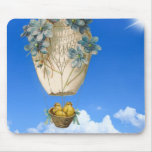 Beautiful Easter - sky, flying chicks and flowers mousepads