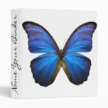 Beautiful Electric Blue Butterfly Binder
