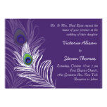 Beautiful Elegant Flower Wedding Invitation (Purpl