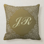 beautiful elegant monogram pillow design