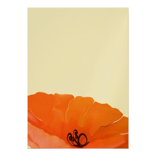 Beautiful Elegant Poppy Wedding Invitation