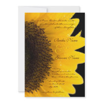 Beautiful Elegant Sunflower Wedding Invitation