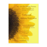 Beautiful Elegant Sunflower Wedding Invitation Postcards
