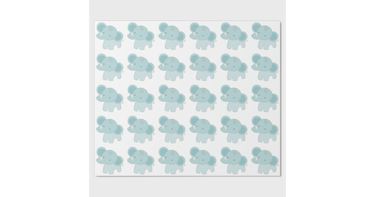 Beautiful Elephant Baby Shower Wrapping Paper Zazzle