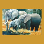 Beautiful Elephant Family Canvas Art canvas prints
