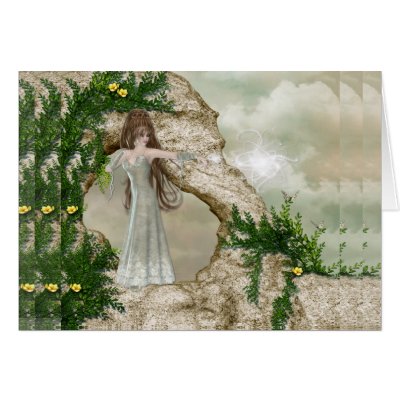 Beautiful Elven Magic Fantasy Design Greeting Card by mrssocolov4