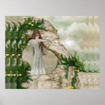 Beautiful Elven Magic Fantasy Poster Print