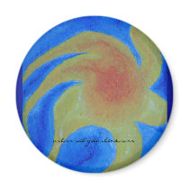 Beautiful empressionist sunshine refrigerator magnet