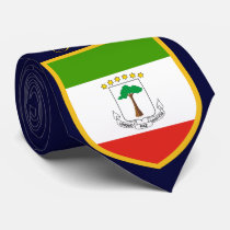 Beautiful Equatorial Guinea  Flag Neckties