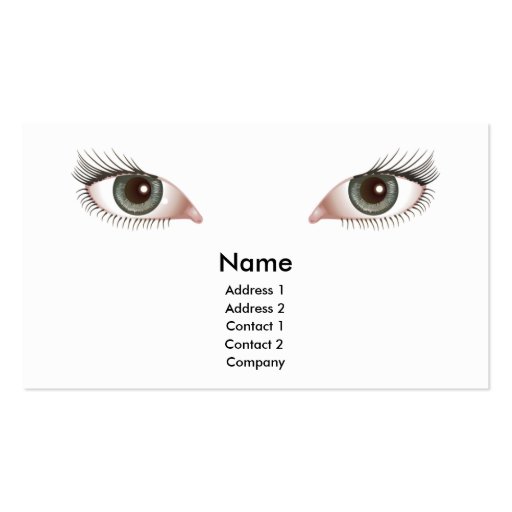 beautiful eyes business card design (front side)