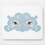 Beautiful eyes surrounded by a mask like pattern mousepad