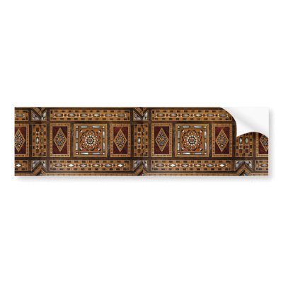 Beautiful Famous mother-of-pearl inlay work, Damas Bumper Stickers by inspirelove