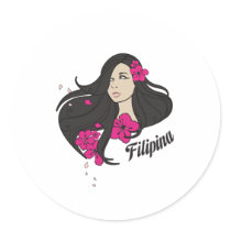 Beautiful Filipina Graphic Tee stickers