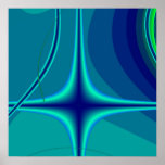Beautiful fine art abstract digital fractal graphi print