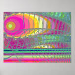 Beautiful fine art abstract digital fractal graphi posters