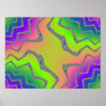 Beautiful fine art abstract digital fractal graphi poster