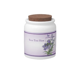 Beautiful Floral and Butterfly Candy Jar