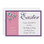 Beautiful Floral Easter Pink Holiday Invitations