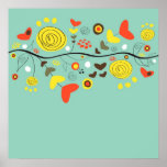 Beautiful Floral Landscape Posters