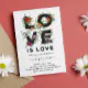 Beautiful Floral Love Is Love Lesbian Wedding Invitation Zazzle
