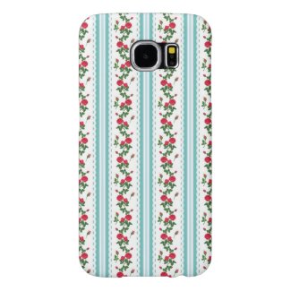 Beautiful Floral Rose - Elegant White Lace Ribbon Samsung Galaxy S6 Cases