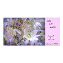 "Beautiful Floral's"  Save The Date Card Customized Photo Card